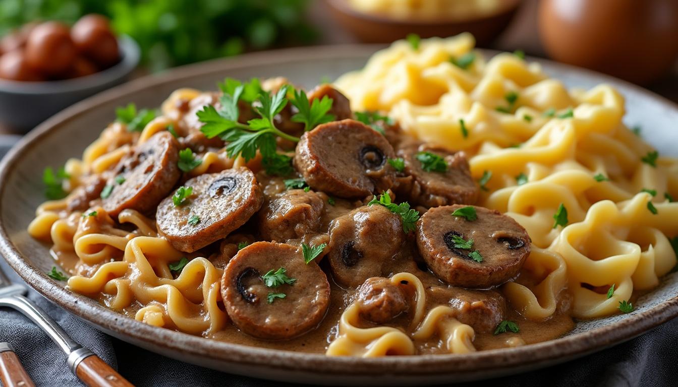découvrez notre recette simplifiée de bœuf stroganov, accompagnée d'idées parfaites pour un repas savoureux et convivial.