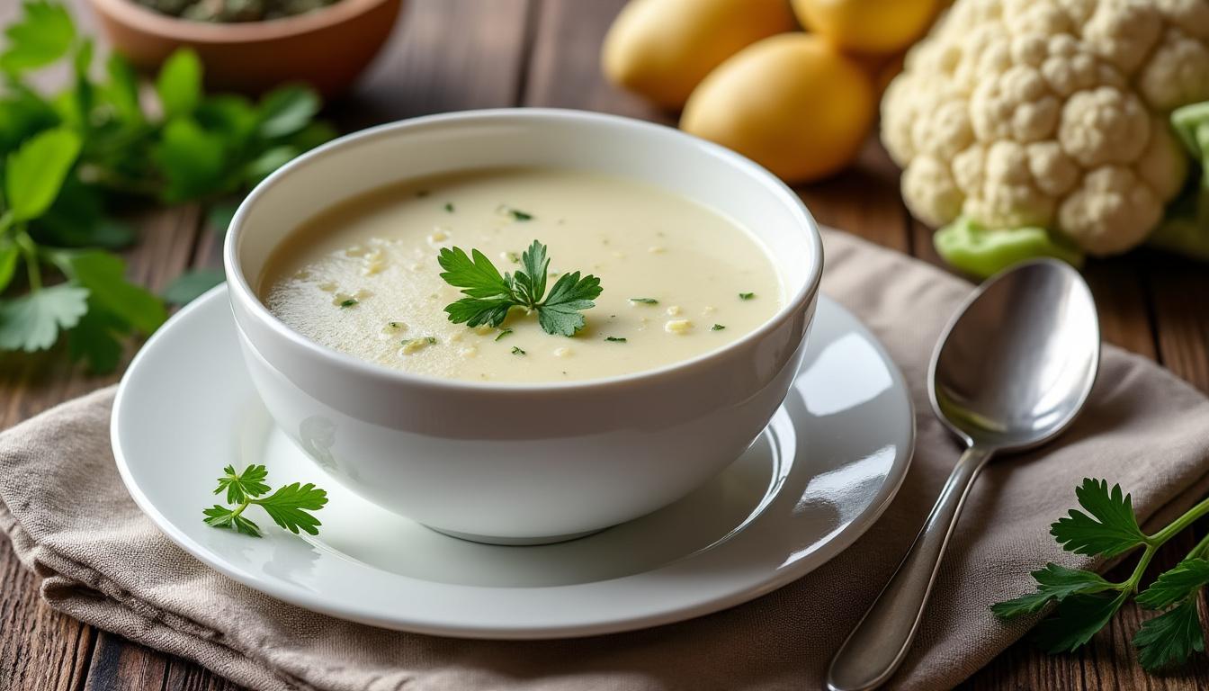 découvrez le velouté à la dubarry, une recette traditionnelle et raffinée qui revisite la soupe classique poireaux-pommes de terre, parfaite pour changer et réchauffer vos repas.